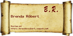 Brenda Róbert névjegykártya